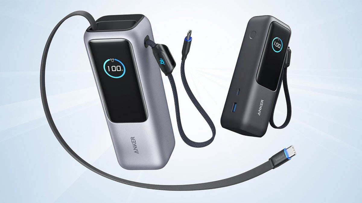 Milik Anker Baru 25.000mAh 165W Kekuatan Bank Termasuk Dua Bawaan USB Tipe-C Kabel